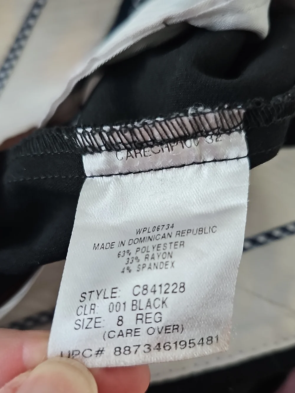 Chaps Classic Black Dress Pants Boys Sz 8 Regular